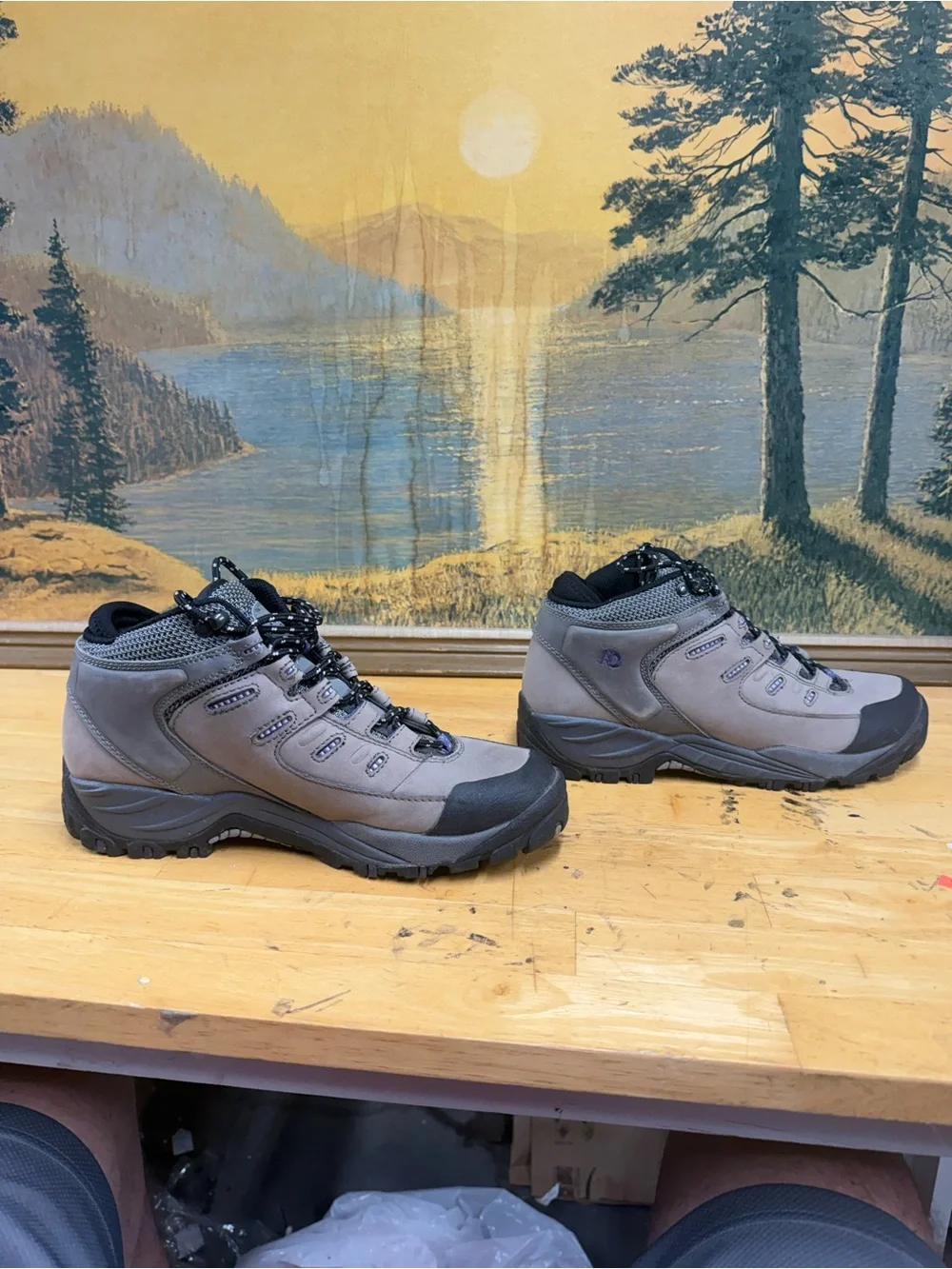 Dunham cloud 7 Gray and Black Men's Waterproof Hiking Boots, size 9